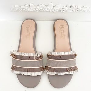 Nanette Lepore Boho Fringe Slides Sandals